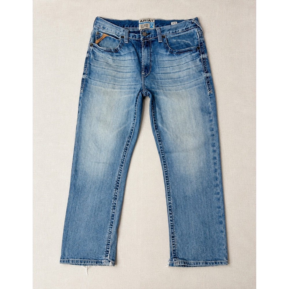 Ariat M2 Traditional Relaxed Bootcut Jeans Men s 34x30 Light Wash Western